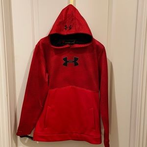 Youth Boys Under Armour Red Hoodie LN